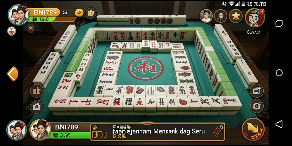Tampilan menarik dari gameplay Mahjong BNI789 yang seru.