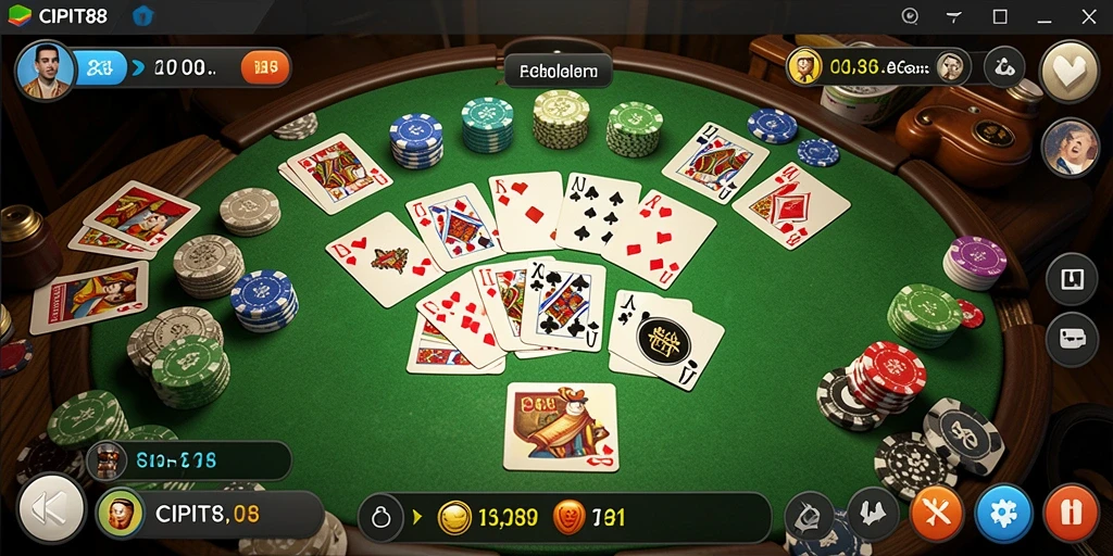 Tampilan gameplay seru di CIPIT88 dengan fitur Gaple yang menarik.