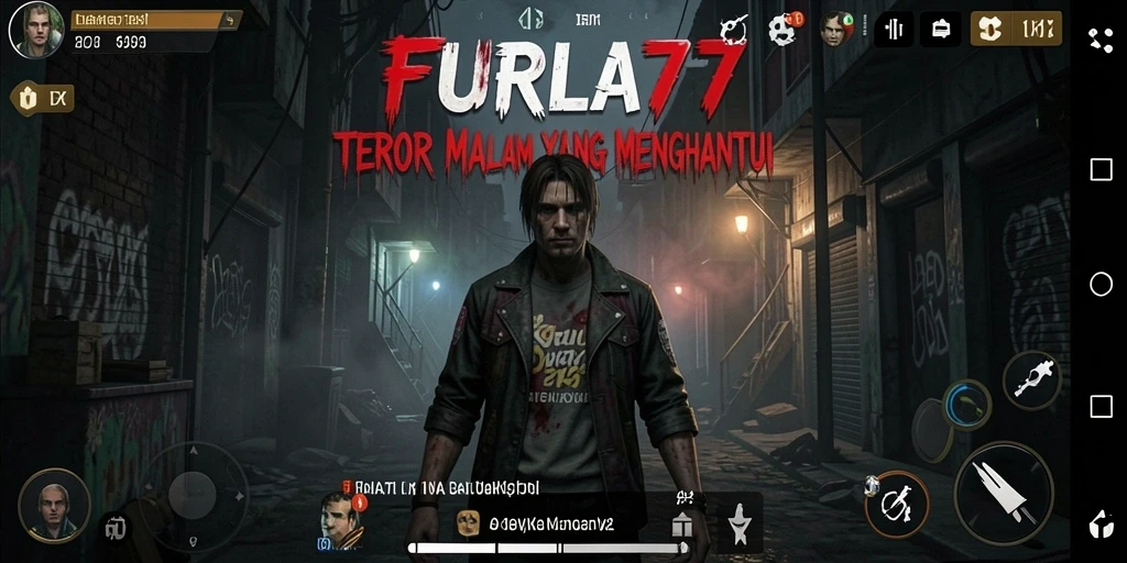 Screenshot FURLA77 menunjukkan momen menakutkan dalam gameplay.