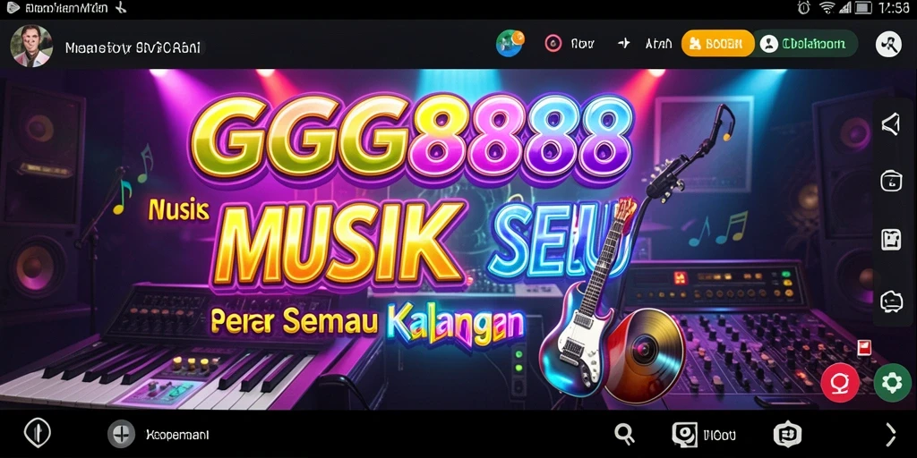 Tampilan menarik dari gameplay GGG888 yang menampilkan permainan musik.
