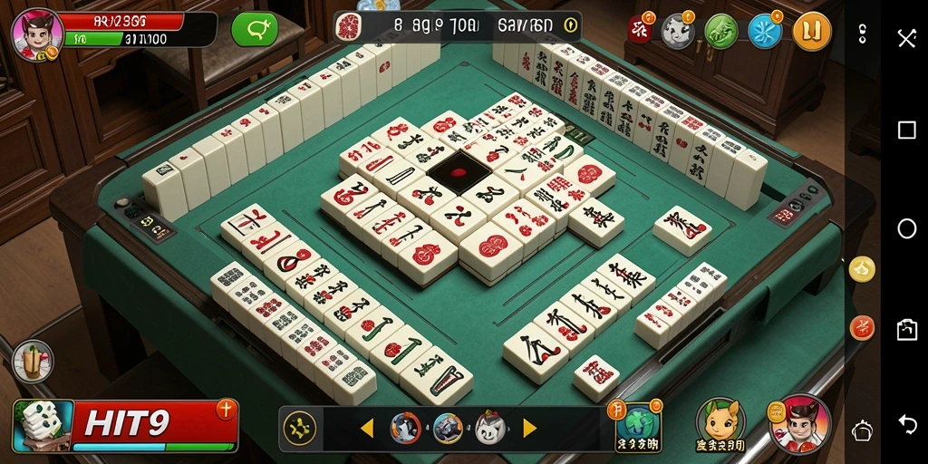 Tampilan gameplay HIT9 dengan berbagai level Mahjong yang menantang.