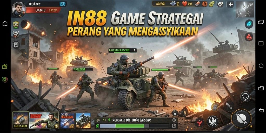 Screenshot gameplay IN88 menampilkan pertempuran strategis yang seru.