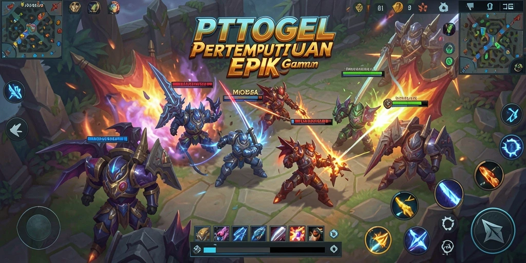 Tangkapan layar gameplay PTTOGEL yang menunjukkan aksi pertempuran seru.
