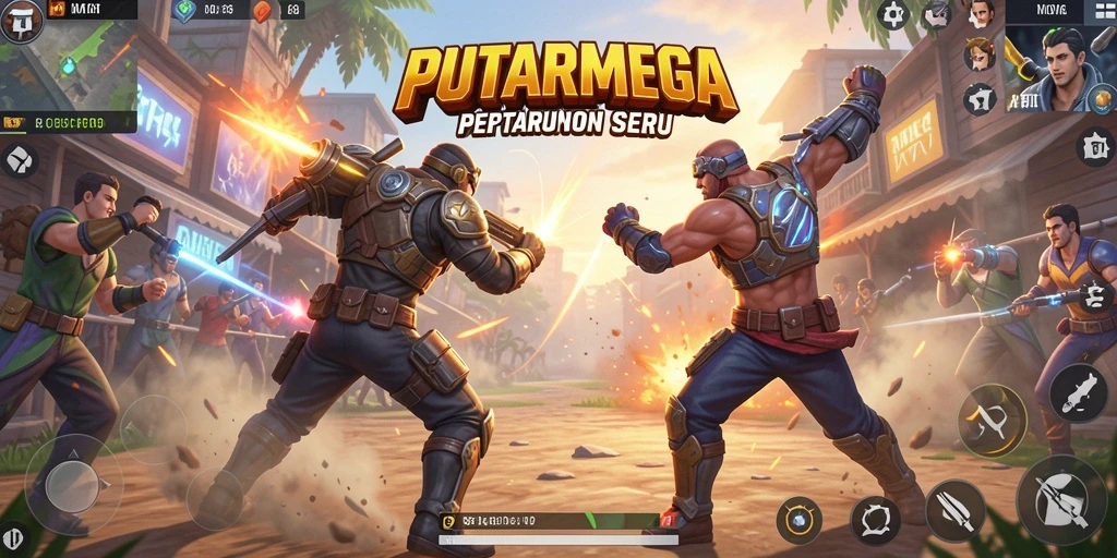 Gameplay seru PUTARMEGA dalam pertempuran Battle Royale yang intens.