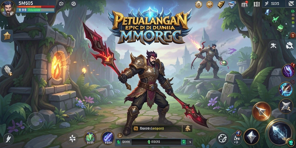Screenshot gameplay SM605 menampilkan petualangan mendebarkan dalam dunia MMORPG.