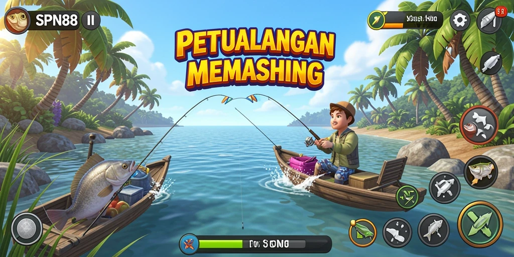 Tampilan menakjubkan dari gameplay memancing di SPN88.